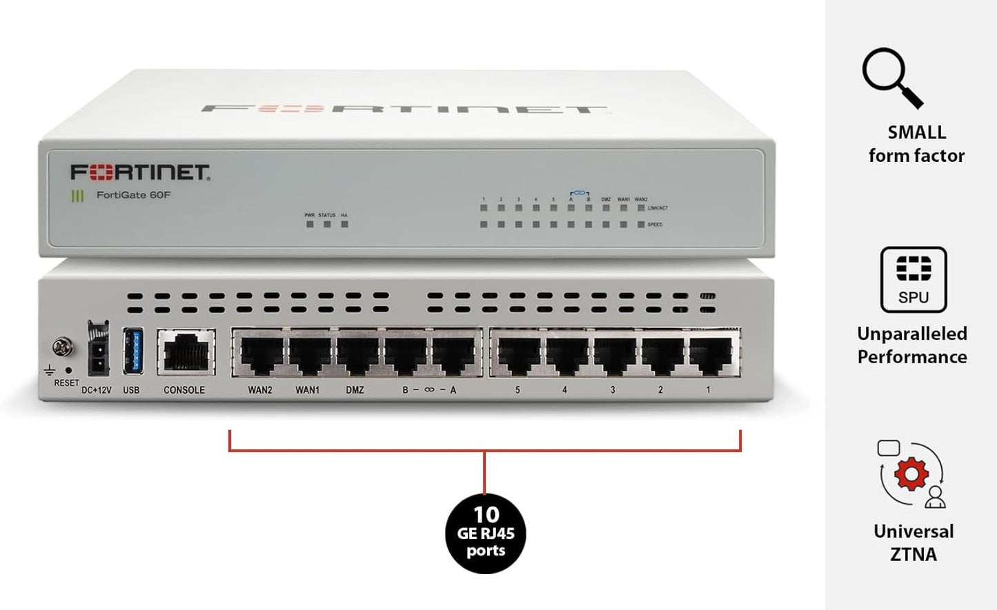 FORTINET FORTIGATE 60F FIREWALL SECURE SD-WAN FG-60F