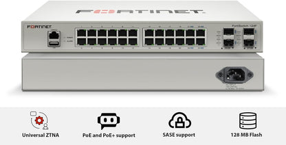 FORTISWITCH (SWITCH FORTINET 24 PUERTOS) SECURE ACCESS 124F - 24X GE PORT+ 4X SFP+ PORT+